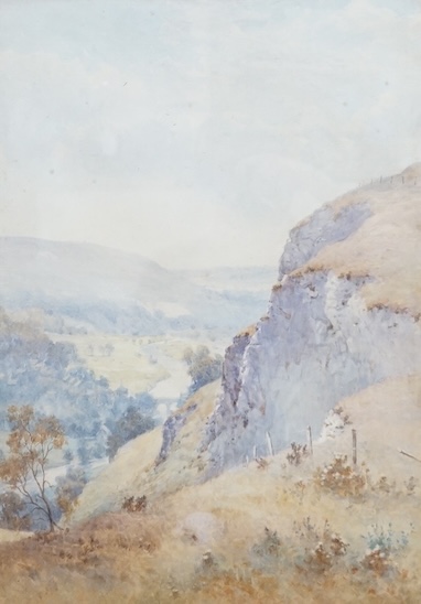 Elliot Henry Marten (1866-1936), watercolour, Valley of the Ouse from Cliffe Hill, Lewes, signed, 52 x 37cm. Condition - fair